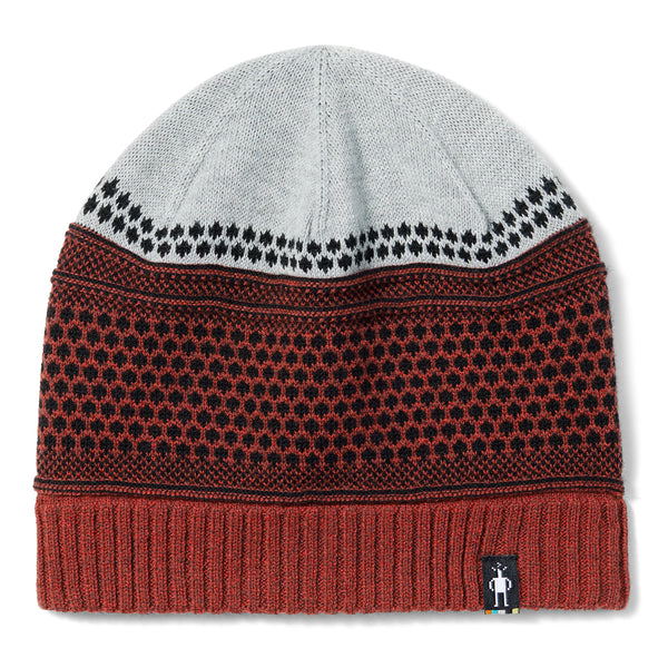 Popcorn Cable Reversible Beanie Currant Heather
