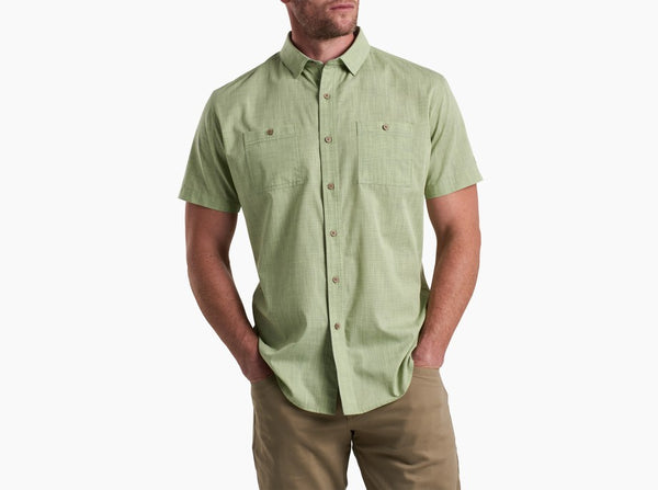 Karib Stripe Shirt for Men Citrus Green