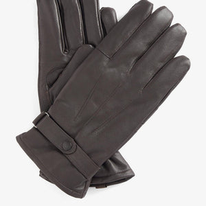 Burnished Leather Thinsulate Gloves Dark Brown