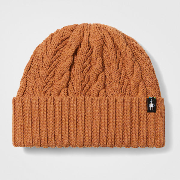 Cable Knit Beanie Chalk Violet Heather