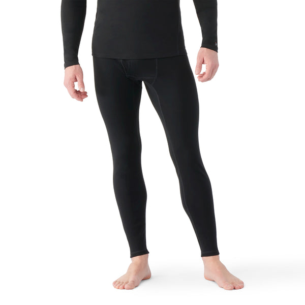 Classic Thermal Merino Base Layer Bottoms for Men Black